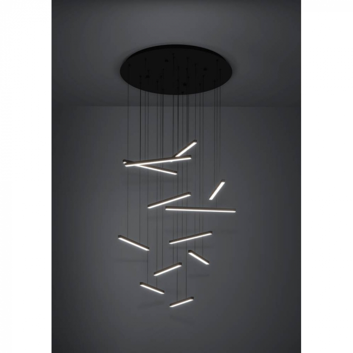 Candelabru EGLO LINDOZA 390351, 12X8,4W, 3000K, Oțel, Negru [2]