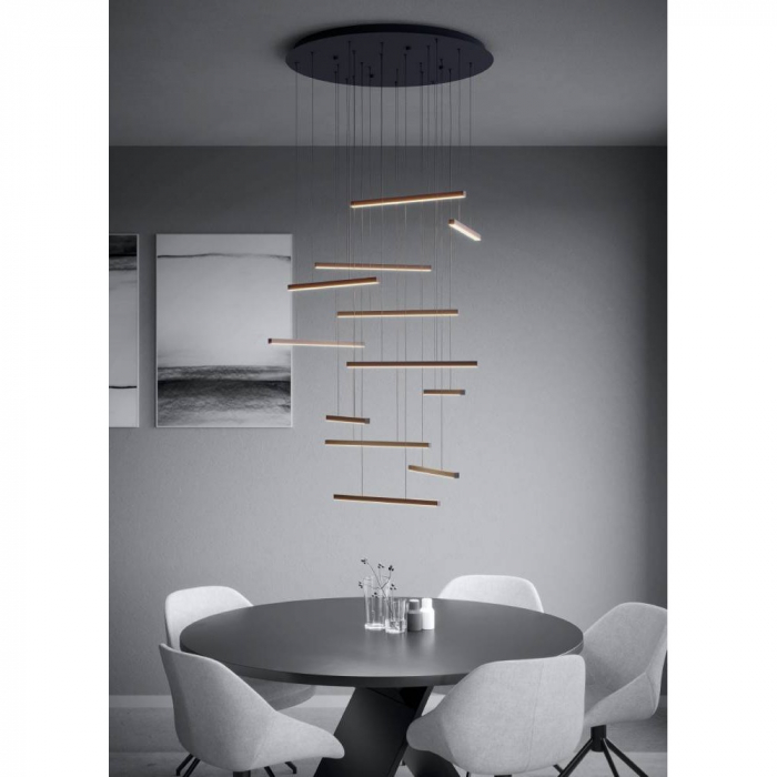 Candelabru EGLO LINDOZA 390351, 12X8,4W, 3000K, Oțel, Negru [3]