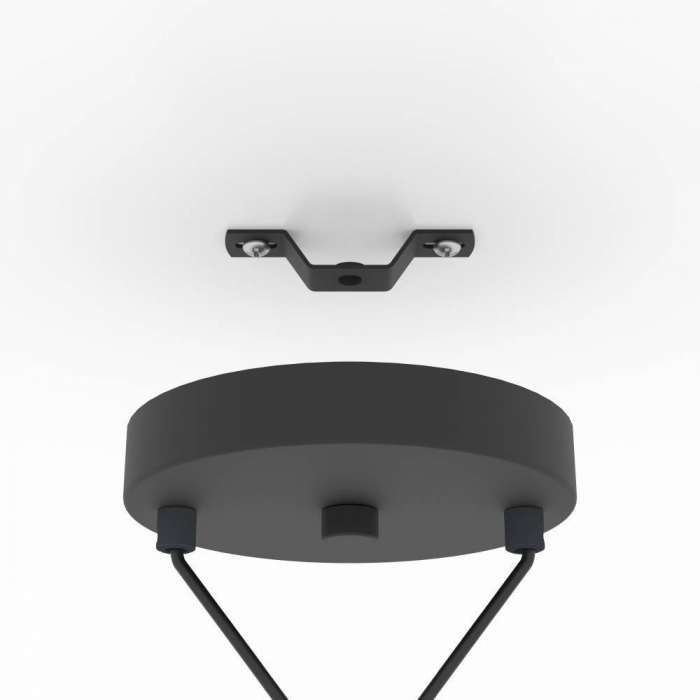 Lustra EGLO NARICES 1 900843 este un corp de iluminat modern cu prinderi suspendate pe cablu si abajoare din metal auriu. [3]