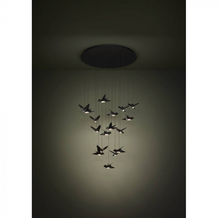 Candelabru EGLO PARATEBUENO 390352, 17X3W, 3000K, Oțel, Negru [2]