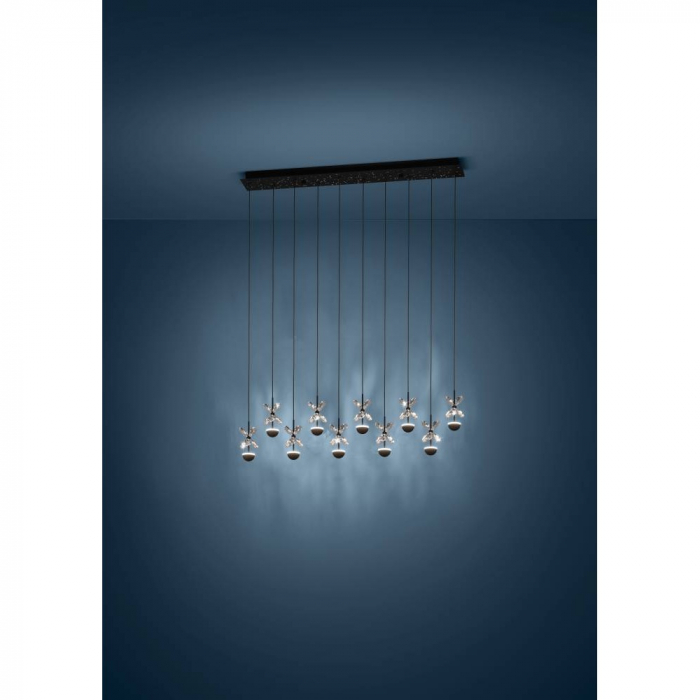 Lustră EGLO PIANOPOLI 2 390278, 10X2,3W, 3000K, Oțel, Negru [2]