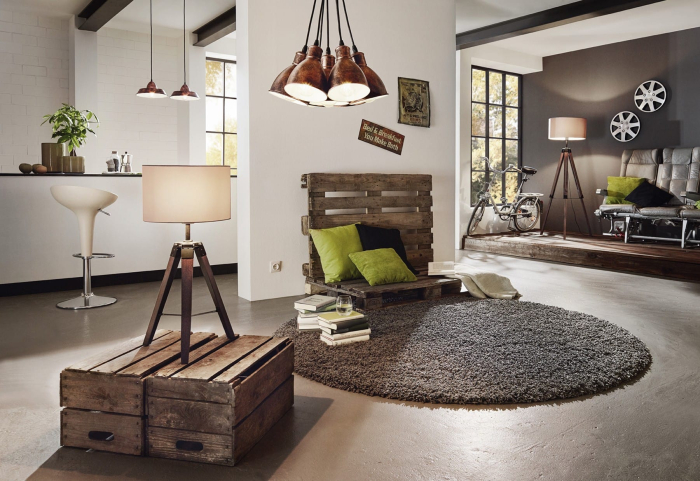 Lustra EGLO Priddy 1 49494 E27 7X40W 220-240V,50/60Hz H 1100mm x Ø385mm otel cupru antichizat  IP20 [2]