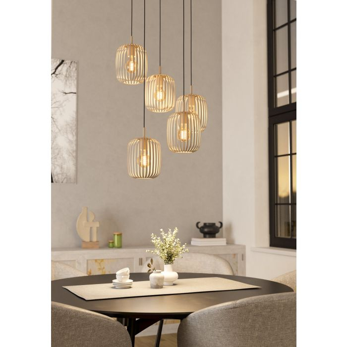 Lustra EGLO Romazzina 901125 E27 5X40W 220-240V,50/60Hz H 2000mm x Ø500mm otel sandy  IP20 [2]