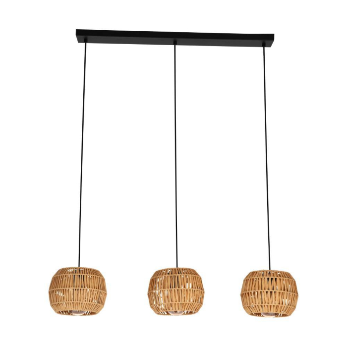 Lustra EGLO Sheldon 44144 E27 3X40W 220-240V,50/60Hz L 910mm x l 210mm x H 1100mm otel negru hartie natur IP20 [3]