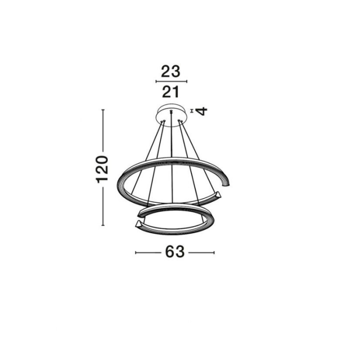 Lustra ELMO Nova Luce 9019731 LED 70 W , 4117 lm, 3500 K IP20 Chrome [7]