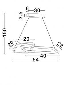 Lustra Nova Luce IMAR 9001107 Triac Dimmable Sandy Black & Gold Steel & Aluminium LED 36W 1685lm 3200K IP20 [6]