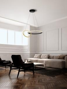 Lustra Nova Luce IMAR 9001108 Triac Dimmable Sandy Black & Gold Steel & Aluminium LED 36W 1620lm 3200K IP20 [2]