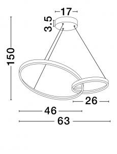 Lustra Nova Luce IMAR 9001108 Triac Dimmable Sandy Black & Gold Steel & Aluminium LED 36W 1620lm 3200K IP20 [5]