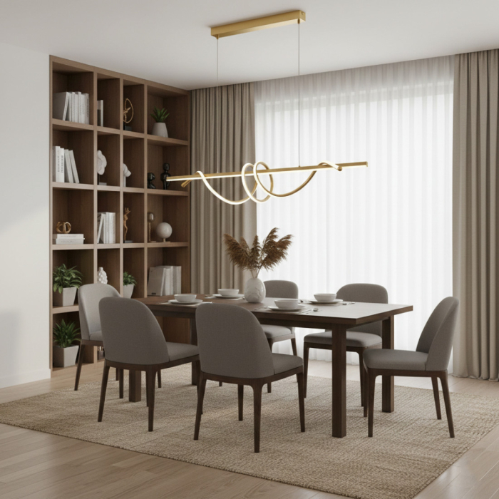 Lustra led aurie LEON 75W 3800LM CCT 2700K-6500K [4]