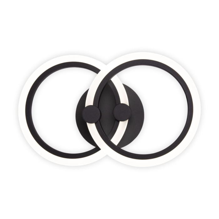 LUSTRA LED CIRCLE 35W CU 2 BRATE 3 CULORI CCT+IR 400mm x 100mm CERCURI [2]