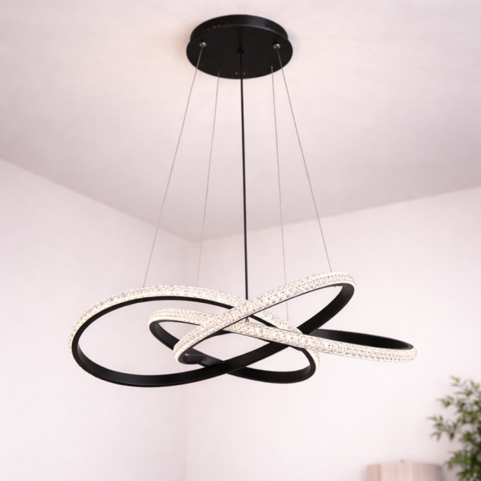 LUSTRA LED MIMA AJUSTABILA NEGRU 86W 4900LM 3000K 4000K 6500K [3]