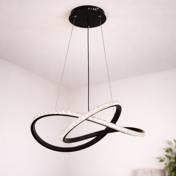 LUSTRA LED TRITO AJUSTABILA NEGRU 66W 4000LM 3000K 4000K 6500K [3]