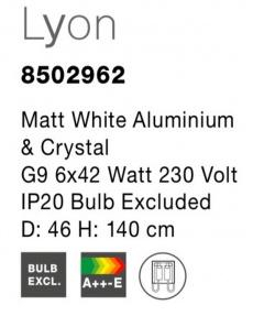 Lustra LYON Nova Luce 8502962 6xG9 IP20 Matt White [4]