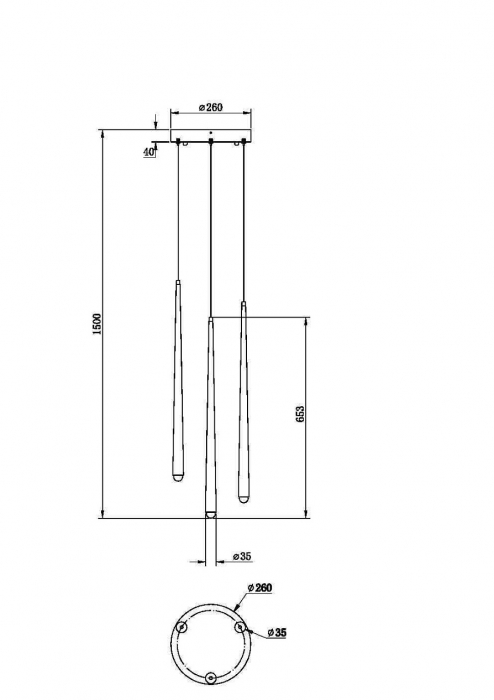 Lustra Maytoni Cascade MOD132PL-L18BSK LED 19W 2600K-3500K 1500lm Aluminiu Brass IP20 [3]