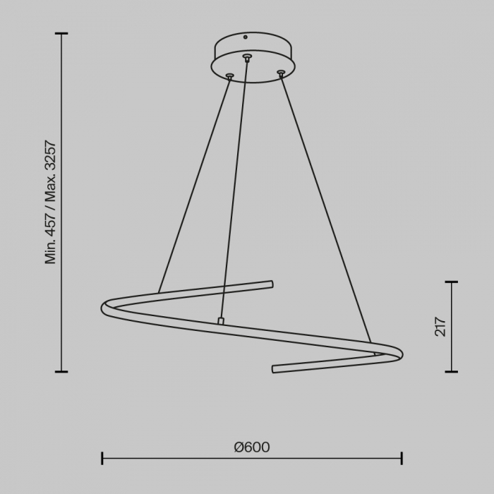 Lustra Maytoni Curve MOD242PL-L33BSK LED 31W 2600K-3500K 2100lm Aluminiu Brass IP20 [5]