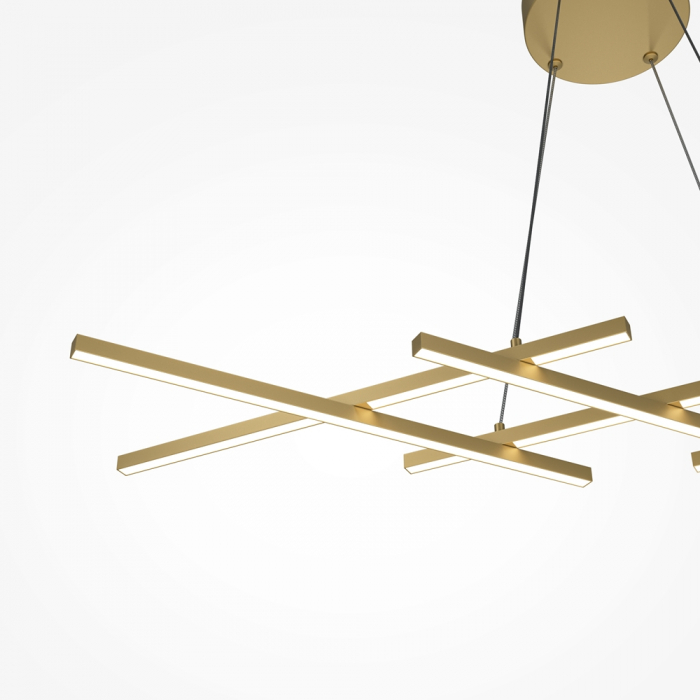 Lustra Maytoni Halo MOD244PL-L50BSK LED 40W 2600K-3500K 800lm Aluminiu Brass IP20 [3]