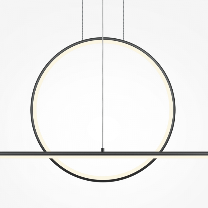 Lustra Maytoni Halo MOD247PL-L49BK LED 40W 3000K-4000K 1500lm Aluminiu Black IP20 [3]
