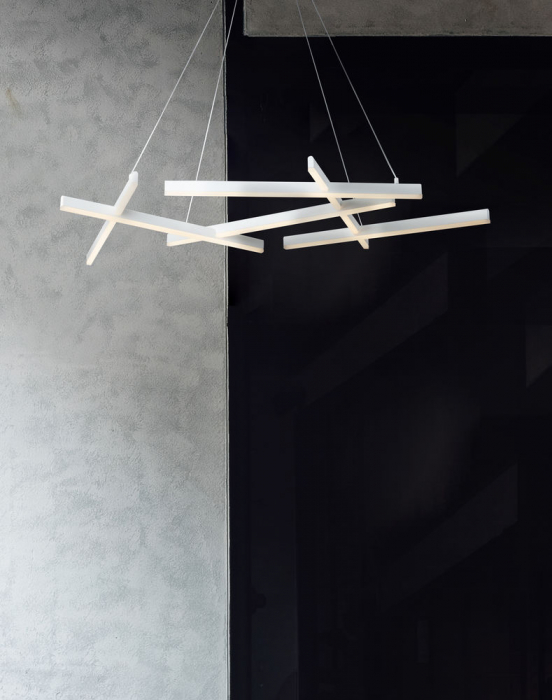 Lustra Maytoni Line MOD016PL-L75W LED 79W 3000K 3100lm Aluminiu White IP20 [3]