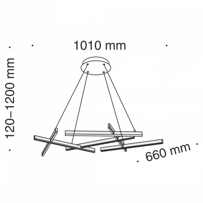 Lustra Maytoni Line MOD016PL-L75W LED 79W 3000K 3100lm Aluminiu White IP20 [5]