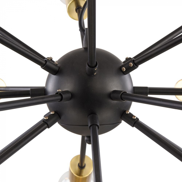 Lustra Maytoni Loft Jackson T546PL-18B E27 18x7W -  Metal Black/Gold IP20 [5]