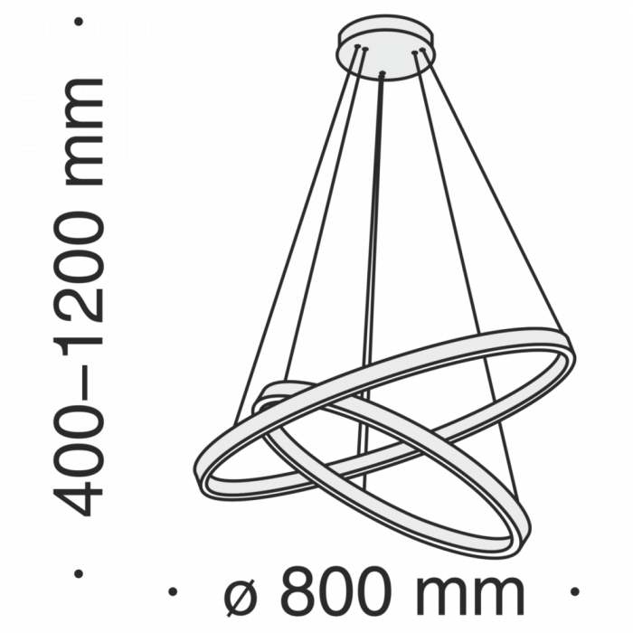 Lustra Maytoni Rim MOD058PL-L74B4K LED 88W 4000K 5200lm Aluminiu Black IP20 [5]