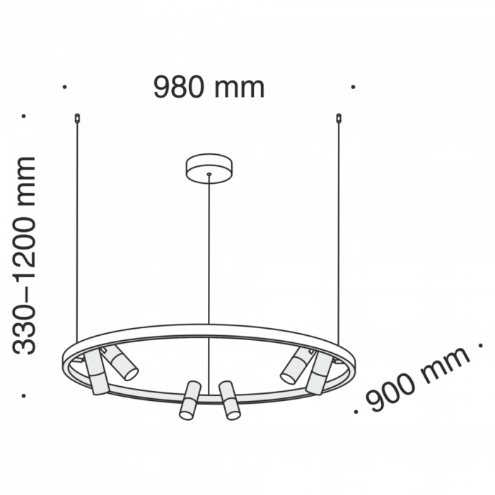 Lustra Maytoni Satellite MOD102PL-L42W LED 42W 3000K 3900lm Aluminiu White IP20 [3]