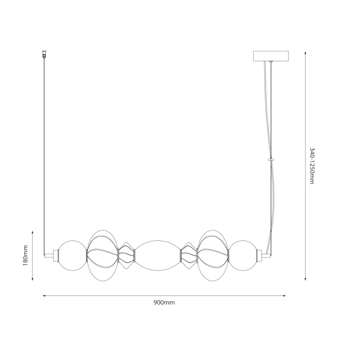 Lustra Milagro Ascoli LED 24W 2835lm 3000K 230V Multicolor Metal & Sticla & Ceramica IP20 [9]