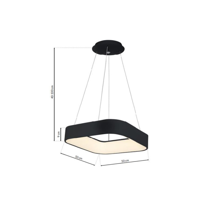 Lustra Milagro Astro LED 40W 1680lm 3000K/4000K 230V Black Metal & Acril IP20 [9]