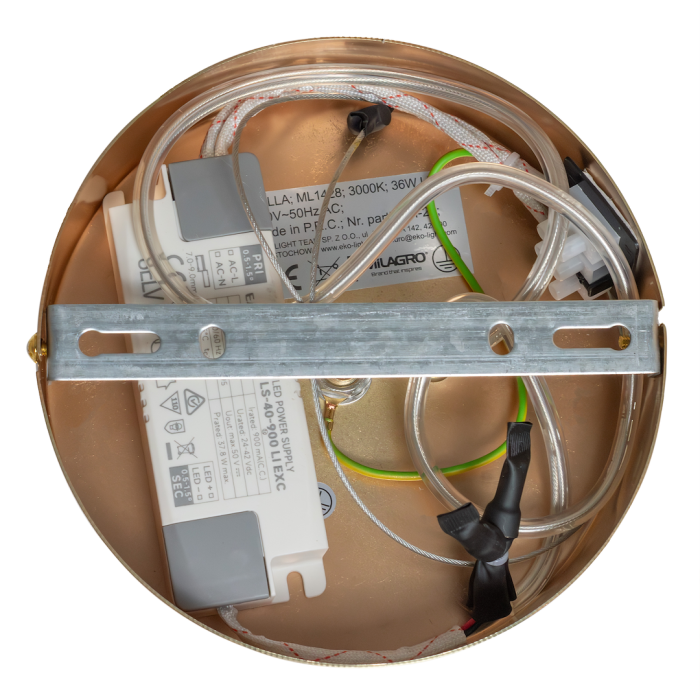 Lustra Milagro Bolla LED 36W 3536lm 3000K 230V Gold Metal & Sticla IP20 [6]