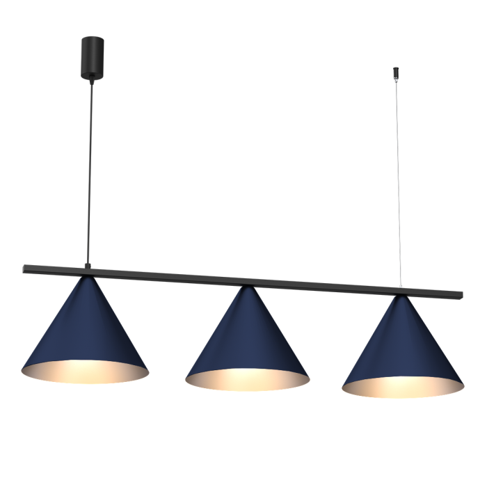 Lustră Milagro Capital  3xGX53   230V/50Hz Blue Metal IP20 [2]