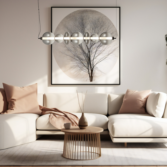 Lustra Milagro Daphne LED 40W 5094lm 3000K 230V Black Metal & Sticlă IP20 [3]