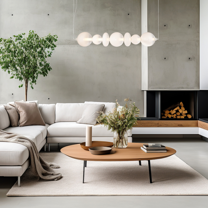 Lustra Milagro Daphne LED 40W 5094lm 3000K 230V White Metal & Sticlă IP20 [3]