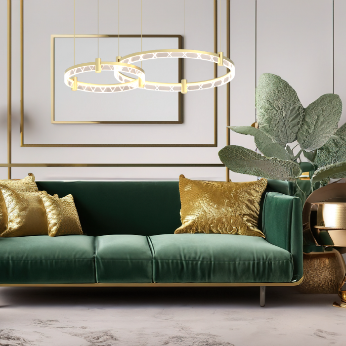 Lustra Milagro Elegance LED 72W 4600lm 4000K 230V Gold Metal & Acril IP20 [3]