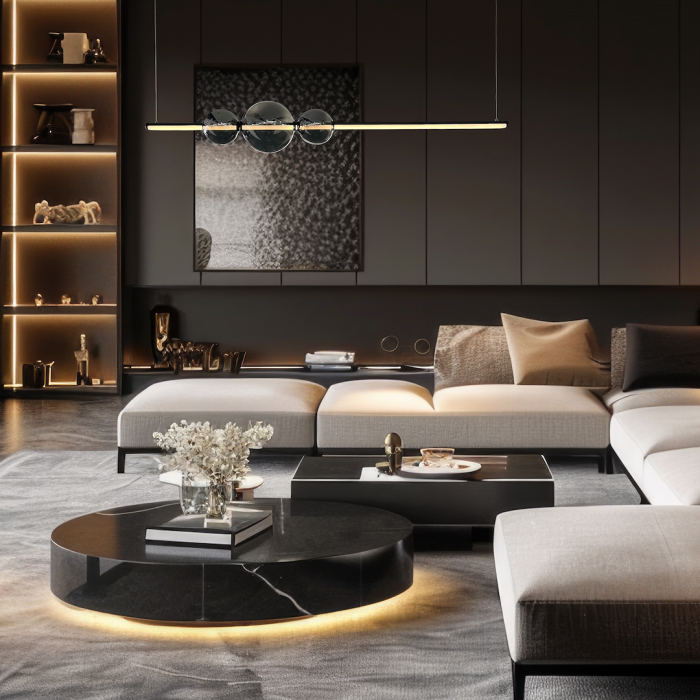 Lustra Milagro Kugel LED 30W 1500lm 4000K 230V Black Metal & Sticlă IP20 [3]