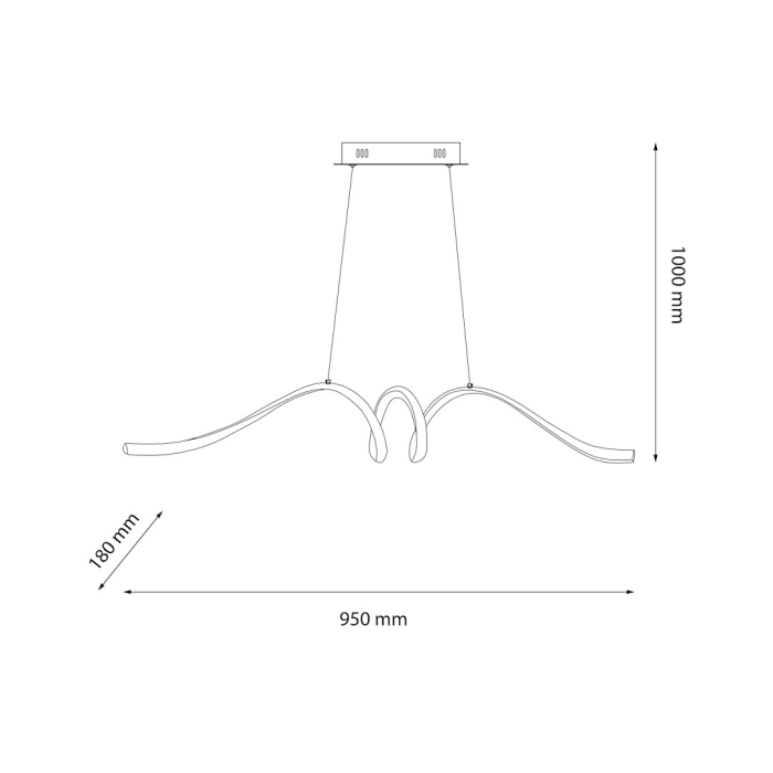 Lustra Milagro Loop LED 28W 1700lm 4000K 230V Black Metal & Plastic IP20 [8]