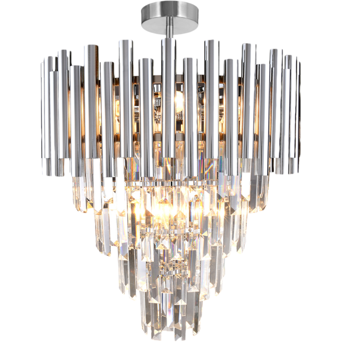 Lustră Milagro Madison  9xE14 40W   230V/50Hz Chrome Metal & Cristal IP20 [6]