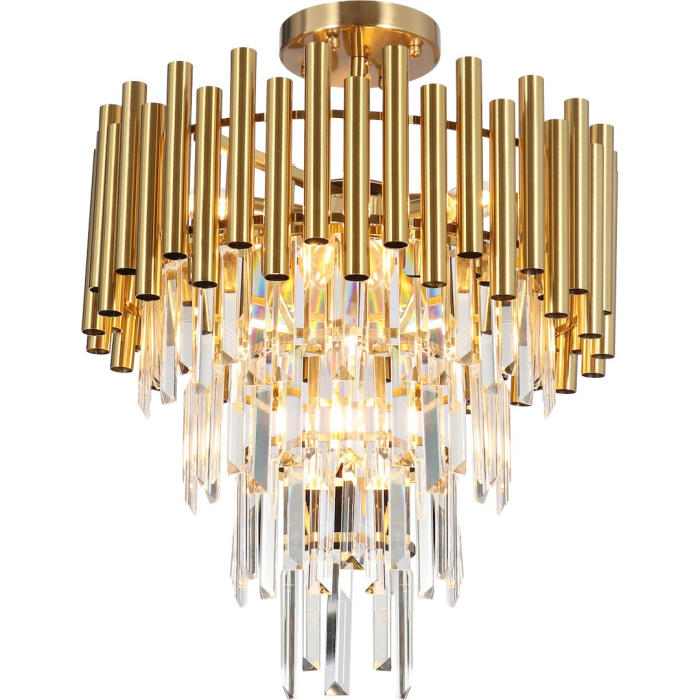 Lustră Milagro Madison  9xE14 40W   230V/50Hz Gold Metal & Cristal IP20 [6]
