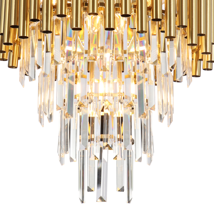 Lustră Milagro Madison  9xE14 40W   230V/50Hz Gold Metal & Cristal IP20 [2]