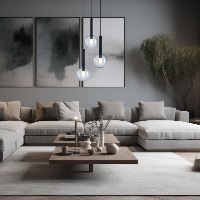 Lustră Milagro Niko  3xG9 max 9W   230V/50Hz Black Metal & Sticla IP20 [3]