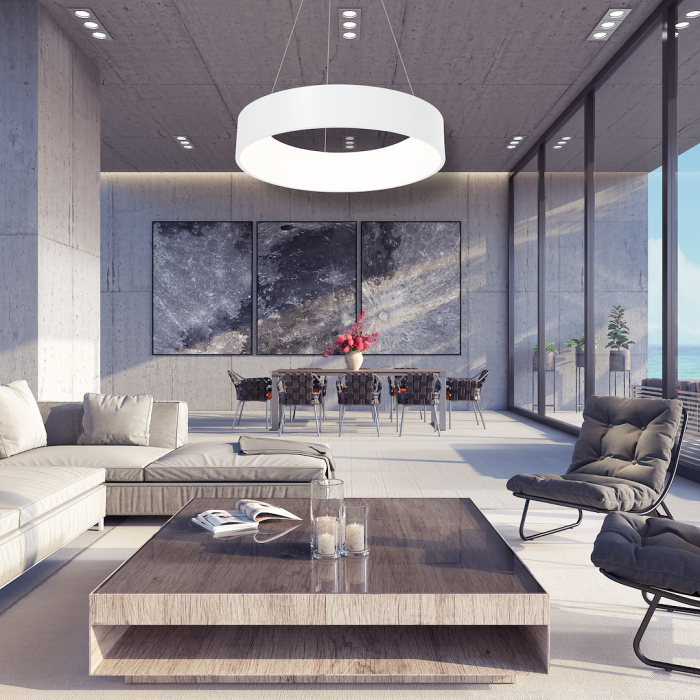 Lustra Milagro Ohio LED 40W 1680lm 3000K/6000K 230V White Metal & Acril IP20 [5]