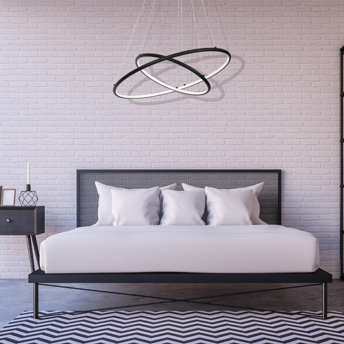 Lustra Milagro Orion LED 53W 3710lm 3000K 230V Black Metal & Acril IP20 [6]