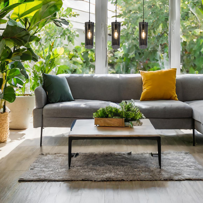 Lustra Milagro Padova E27 3xE27   230V Black Metal & Sticlă IP20 [3]