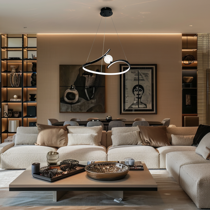 Lustra Milagro Perla LED 34W 2200lm 4000K 230V Black Metal & Acril & Plastic IP20 [3]