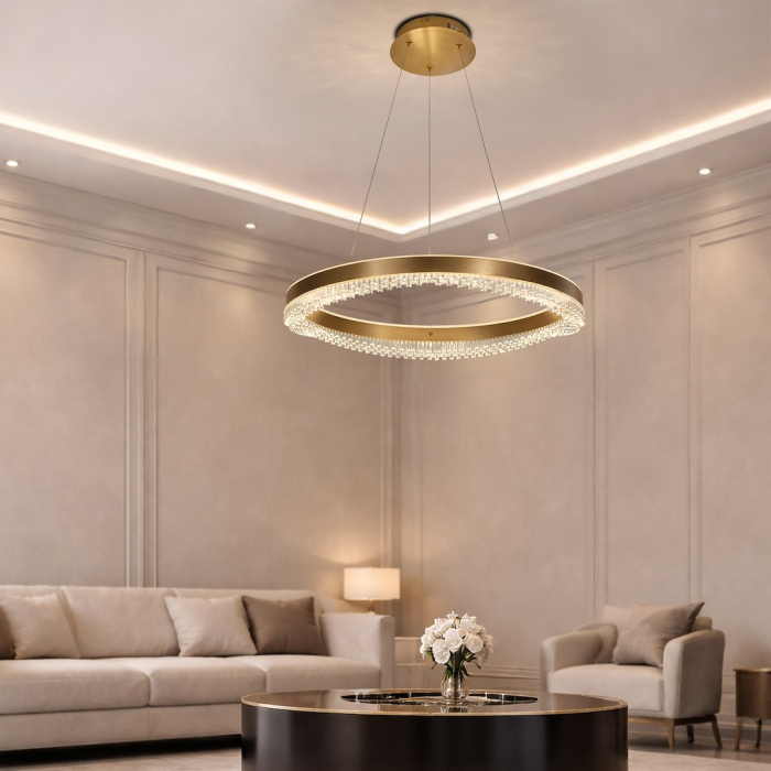 Lustra Milagro Preciosa LED 52W 3400lm 4000K 230V Gold Metal & Acril IP20 [4]