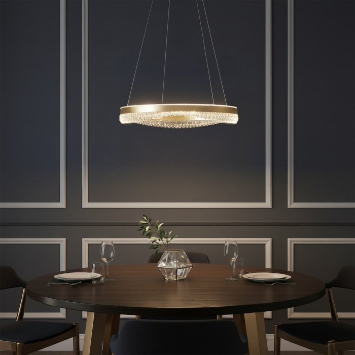 Lustra Milagro Preciosa LED 52W 3400lm 4000K 230V Gold Metal & Acril IP20 [2]