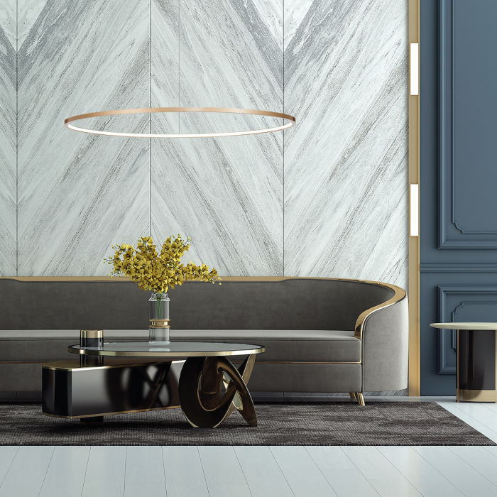 Lustra Milagro Saturno LED 57W 3100lm 4000K 230V Gold Aluminiu & Plastic IP44 [3]