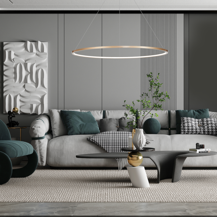 Lustra Milagro Saturno LED 65W 3500lm 4000K 230V Gold Aluminiu & Plastic IP44 [3]