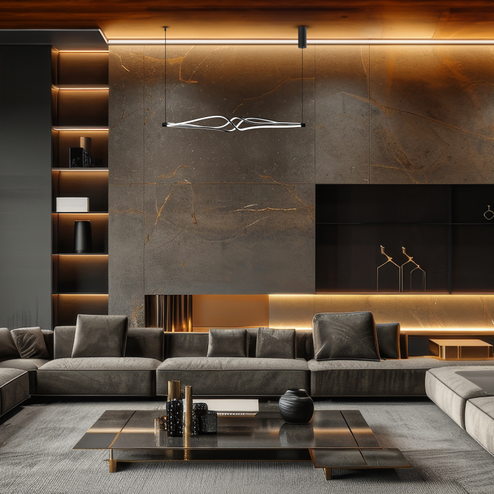 Lustra Milagro Twister LED 56W 3700lm 4000K 230V Black Metal & Plastic IP20 [3]