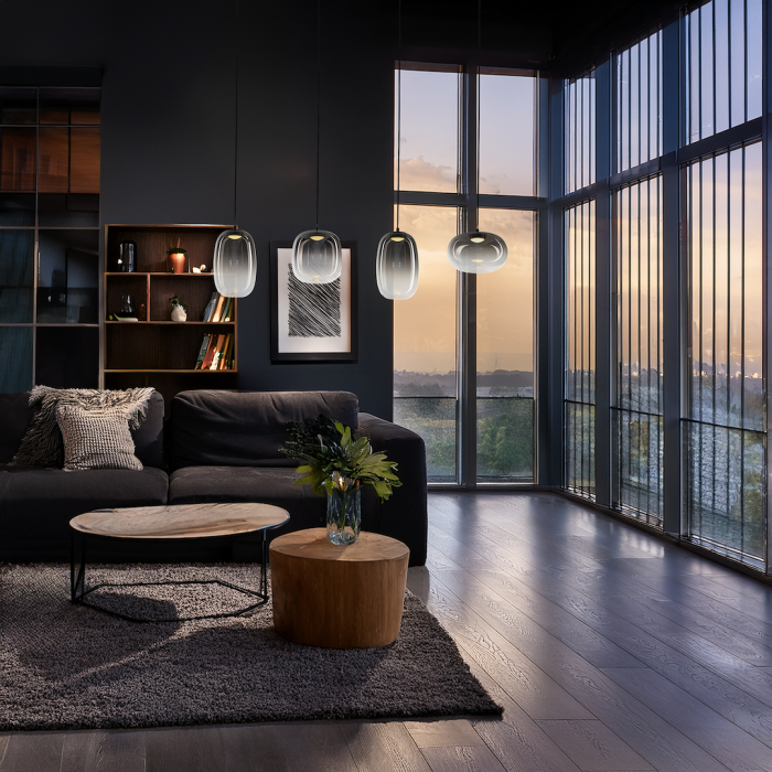 Lustra Milagro Vaso LED 15W 1689lm 3000K 230V Black Metal & Sticla IP20 [4]