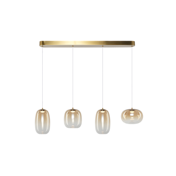 Lustra Milagro Vaso LED 15W 1689lm 3000K 230V Gold & Amber Metal & Sticla IP20 [6]